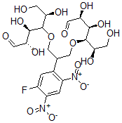 CAS#: 96602-47-0， (2S,3R,5R)-4-[2-(5-Fluoro-2,4-dinitrophenyl)-3-[(2R,3R,4R,5S)-1,2,4,5-tetrahydroxy-6-oxohexan-3-yl]oxypropoxy]-2,3,5,6-tetrahydroxyhexanal