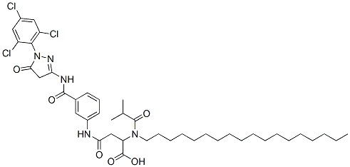 CAS#: 97337-92-3， N-(3-(((4,5-Dihydro-5-Oxo-1-(2,4,6-Trichlorophenyl)-1H-Pyrazol-3-Yl)Amino)Carbonyl)Phenyl)-N2-(2-Methylpropionyl)-N2-Octadecyl-DL-Asparagine