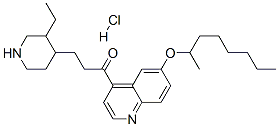 CAS#: 97635-34-2， 3-(3-Ethyl-4-Piperidyl)-1-[6-[(1-Methylheptyl)Oxy]-4-Quinolyl]Propan-1-One Monohydrochloride