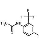 结构式 CAS# 97760-98-0, N-[4-碘-2-(三氟甲基)苯基]乙酰胺