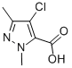 structure of CAS# 98198-65-3, 4-Chloro-1,3-Dimethyl-1H-Pyrazole-5-carboxylic Acid;4-Chloro-1,3-Dimethyl-1H-Pyrazole-5-Carboxylic Acid(SALTDATA: FREE);4-CHLORO-2,5-DIMETHYL-2H-PYRAZOLE-3-CARBOXYLIC ACID;4-CHLORO-1,3-DIMETHYL-1H-PYRAZOLE-5-CARBOXYLIC ACID