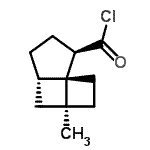 CAS 登录号：98361-97-8， (1R,4S,6S,9R)-4-甲基三环[4.3.0.0<sup>1,4</sup>]壬烷-9-甲酰氯