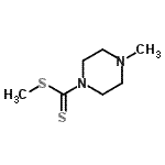 结构式 CAS# 98428-90-1, 甲基4-甲基-1-哌嗪二硫代甲酸酯