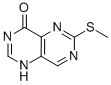 structure of CAS# 98550-19-7, 6-(Methylthio)Pyrimido[5,4-d]Pyrimidin-4(1H)-One;6-(Methylsulfanyl)-1H,4H-Pyrimido[5,4-D][1,3]Diazin-4-One;6-(Methylthio)Pyrimido[5,4-D]Pyrimidin-4(3H)-One;6-(METHYLTHIO)PYRIMIDO[5,4-D]PYRIMIDIN-4(1H)-ONE