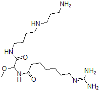 CAS#: 98629-44-8， N-[2-[4-(3-Aminopropylamino)butylamino]-1-methoxy-2-oxoethyl]-7-guanidinoheptanamide