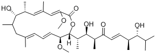 structure of CAS# 98813-13-9, Bafilomycin D;(3E,5E,7R,8S,9S,11E,13E,15S,16R)-16-[(E,1S,2R,3S,7S,8R)-2,8-Dihydroxy-1,3,7,9-Tetramethyl-4-Oxo-Dec-5-Enyl]-8-Hydroxy-3,15-Dimethoxy-5,7,9,11-Tetramethyl-1-Oxacyclohexadeca-3,5,11,13-Tetraen-2-One;(3E,5E,7R,8S,9S,11E,13E,15S,16R)-16-[(E,1S,2R,3S,7S,8R)-2,