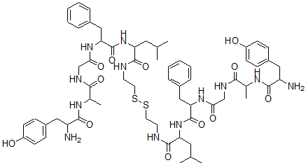 CAS 登录号：99043-48-8， 丙氨酰(2)-胱胺-二聚体-脑啡肽-亮氨酸