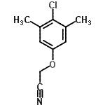 structure of CAS# 99058-21-6, (4-Chloro-3,5-dimethylphenoxy)acetonitrile;(4-chloro-3,5-dimethylphenoxy)acetonitrile;(4-Chloro-3,5-dimethyl-phenoxy)-acetonitrile;Maybridge1_008484