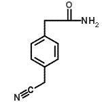 结构式 CAS# 99071-55-3, 2-[4-(氰基甲基)苯基]乙酰胺