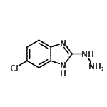 structure of CAS# 99122-11-9, 6-Chloro-2-hydrazino-1H-benzimidazole;(6-Chloro-1H-benzoimidazol-2-yl)-hydrazine;(E)-5-chloro-2-hydrazono-2,3-dihydro-1H-benzo[d]imidazole;5-Chloro-2-hydrazino-1H-benzimidazole