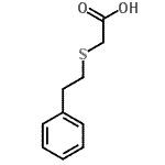 结构式 CAS# 99186-25-1, [(2-苯基乙基)硫基]乙酸