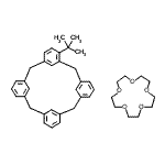 structure of CAS# 99314-01-9, 1,4,7,10,13-Pentaoxacyclopentadecane - 4-(2-methyl-2-propanyl)pentacyclo[19.3.1.1<sup>3,7</sup>.1<sup>9,13</sup>.1<sup>15,19</sup>]octacosa-1(25),3(28),4,6,9(27),10,12,15(26),16,18,21,23-dodecaene (1:1);4-TERT-BUTYL-CALIX[4]ARENE-CROWN-5-COMPLEX