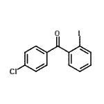 structure of CAS# 99847-66-2, (4-Chlorophenyl)(2-iodophenyl)methanone;4'-Chloro-2-iodobenzophenone;MFCD02260367