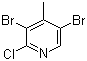 3,5-Dibromo-2-chloro-4-methylpyridine molecular structure (CAS 1000017-92-4)