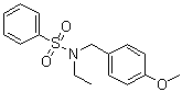 结构式 CAS# 1000339-36-5, N-乙基-N-[(4-甲氧基苯基)甲基]苯磺酰胺
