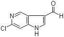 结构式 CAS# 1000341-64-9, 6-氯-1H-吡咯并[3,2-c]吡啶-3-甲醛