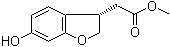 结构式 CAS# 1000414-38-9, (3S)-2,3-二氢-6-羟基-3-苯并呋喃乙酸甲酯