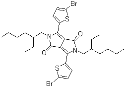 3,6-Bis(5-bromo-2-thienyl)-2,5-bis(2-ethylhexyl)-2,5-dihydropyrrolo[3,4-c]pyrrole-1,4-dione molecular structure (CAS 1000623-95-9)