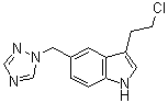 结构式 CAS# 1000673-59-5, 3-(2-氯乙基)-5-(1H-1,2,4-三唑-1-基甲基)-1H-吲哚