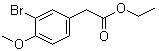 structure of CAS# 100125-96-0, 3-Bromo-4-methoxybenzeneacetic acid ethyl ester