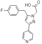 [5-(4-Fluorobenzyl)-3-(pyridin-4-yl)-1H-pyrazol-1-yl]acetic acid molecular structure (CAS 1001383-88-5)