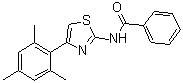 结构式 CAS# 1001753-24-7, N-[4-(2,4,6-三甲基苯基)-2-噻唑基]苯甲酰胺