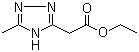 Ethyl 2-(5-methyl-4H-1,2,4-triazol-3-yl)acetate molecular structure (CAS 100187-10-8)