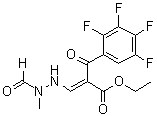 2,3,4,5-四氟-alpha-[(2-甲酰基-2-甲基肼基)亚甲基]-beta-氧代苯丙酸乙酯分子结构 (CAS 100276-64-0)