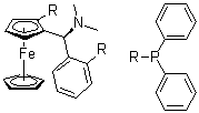 结构式 CAS# 1003012-96-1, (2S)-1-[(R)-(二甲基氨基)[2-(二苯基膦基)苯基]甲基]-2-(二苯基膦基)二茂铁
