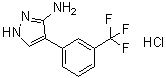 4-[3-(Trifluoromethyl)phenyl]-1H-pyrazol-3-amine monohydrochloride molecular structure (CAS 10033-14-4)