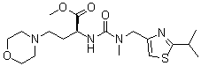 (alphaS)-alpha-[[[Methyl[[2-(1-methylethyl)-4-thiazolyl]methyl]amino]carbonyl]amino]-4-morpholinebutanoic acid methyl ester molecular structure (CAS 1004316-91-9)