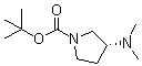 structure of CAS# 1004538-33-3, (3R)-3-(Dimethylamino)-1-pyrrolidinecarboxylic acid 1,1-dimethylethyl ester