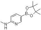 结构式 CAS# 1005009-98-2, 6-甲基氨基吡啶-3-硼酸频哪醇酯