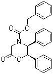 Benzyl (2R,3S)-(-)-6-oxo-2,3-diphenyl-4-morpholinecarboxylate molecular structure (CAS 100516-54-9)