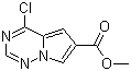 structure of CAS# 1005196-61-1, Methyl 4-chloropyrrolo[2,1-f][1,2,4]triazine-6-carboxylate;4-Chloropyrrolo[2,1-f][1,2,4]triazine-6-carboxylic acid methyl ester