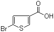 结构式 CAS# 100523-84-0, 5-溴噻吩-3-羧酸