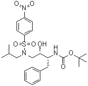 N-[(1R,2S)-2-Hydroxy-3-[(2-methylpropyl)[(4-nitrophenyl)sulfonyl]amino]-1-(phenylmethyl)propyl]carbamic acid 1,1-dimethylethyl ester molecular structure (CAS 1005324-46-8)