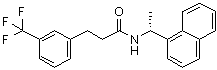 structure of CAS# 1005450-55-4, N-[1-(R)-(1-Naphthyl)ethyl]-3-[3-trifluoromethylphenyl]propanamide