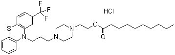 Fluphenazine decanoate hydrochloride molecular structure (CAS 1006061-35-3)