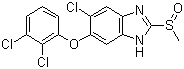 Triclabendazole sulfoxide molecular structure (CAS 100648-13-3)