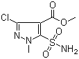 5-(Aminosulfonyl)-3-chloro-1-methyl-1H-pyrazole-4-carboxylic acid methyl ester molecular structure (CAS 100784-27-8)