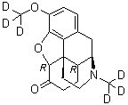 (5alpha)-4,5-Epoxy-3-(methoxy-d<sub>3</sub>)-17-(methyl-d<sub>3</sub>)morphinan-6-one molecular structure (CAS 1007844-38-3)