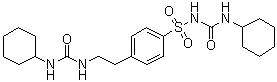 1-Cyclohexyl-3-[p-[(cyclohexylcarbamoyl)sulfamoyl]phenethyl]urea molecular structure (CAS 10079-35-3)