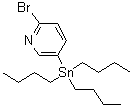 结构式 CAS# 1008756-65-7, 2-溴-5-(三正丁基锡烷基)吡啶