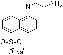 结构式 CAS# 100900-07-0, 5-(2-氨基乙基氨基)-1-萘磺酸钠盐