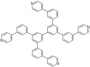 3,3'-[5',5''-双[3-(4-吡啶基)苯基][1,1':3',1'':3'',1'''-四联苯]-3,3'''-二基]二吡啶分子结构 (CAS 1009033-96-8)