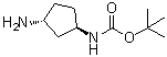 structure of CAS# 1009075-44-8, ((1R,3R)-3-Amino-cyclopentyl)-carbamic acid tert-butyl ester