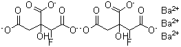 1-Fluoro-2-hydroxypropane-1,2,3-tricarboxylic acid barium salt (2:3) molecular structure (CAS 100929-81-5)