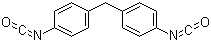 structure of CAS# 101-68-8, 4,4'-Diphenylmethane diisocyanate;4,4'-Methylenebis(phenyl isocyanate); 1,1'-Methylenebis(4-isocyanatobenzene); MDI