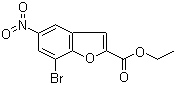 结构式 CAS# 1010072-35-1, 7-溴-5-硝基苯并呋喃-2-甲酸乙酯